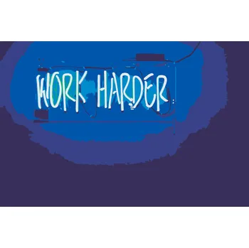 Malování podle čísel - Work Harder Velikost: 40x60cm, Rámování: Pouze srolované plátno