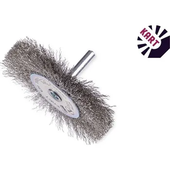 kartáč na vrtačku Kotoučový kartáč 80 mm se stopkou - nerez vlnitá, 0,20 mm dvouřadý, 80x6 mm