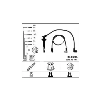 Zapalovací kabel Sada kabelů pro zapalování NGK RC-RV605 - ROVER