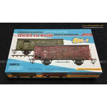 Plastikový model Sabre model 1/35 German Railway covered G10 wagon (6 in 1)