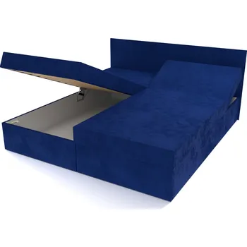 Postel Dvoupostel polohovací modrá 200 × 180 cm
