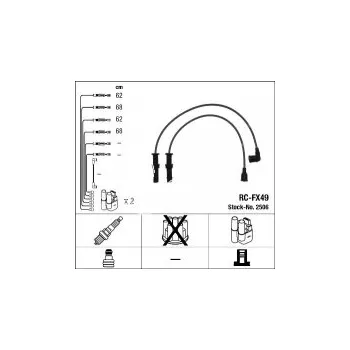 Zapalovací kabel Sada kabelů pro zapalování NGK RC-FX49 - SUBARU