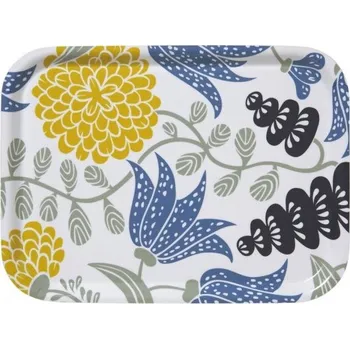 Obdélníkový tác Lily yellow blue 27x20, Klippan Švédsko