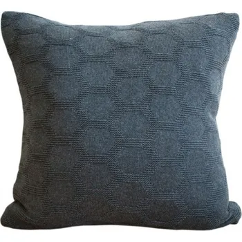 Dekorativní polštářek Pletený polštář Hedris tmavě šedý 50x50, Funky Doris Norsko Tmavě šedá