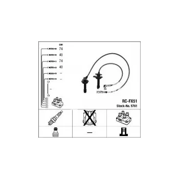 Zapalovací kabel Sada kabelů pro zapalování NGK RC-FX51 - SUBARU