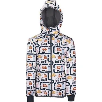 Chlapecká bunda Dětská softshellová bunda Šijeme srdcem s fleecem Auta velikost 86-92