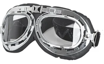 Motocyklové brýle W-Tec Ageless moto brýle stříbrné/černé