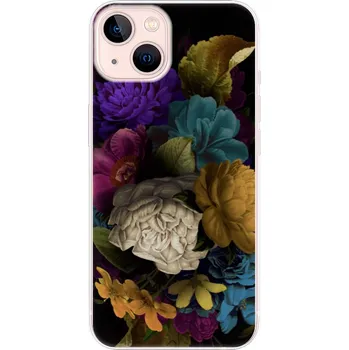Odolné silikonové pouzdro iSaprio - Dark Flowers - iPhone 13
