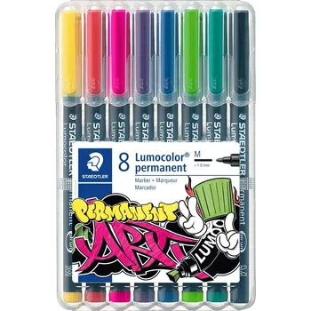 Staedtler Staedtler, 317 WP8-1, Lumocolor, sada permanentních popisovačů, 1 mm, 8 ks