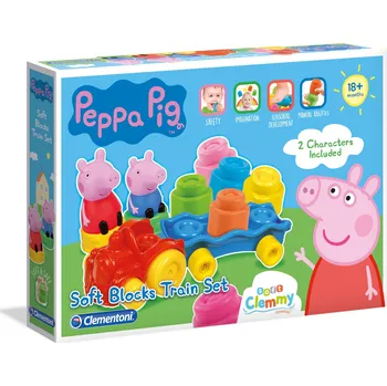 Hračka pro nejmenší Clementoni Soft Clemmy kostky vláček Peppa Pig
