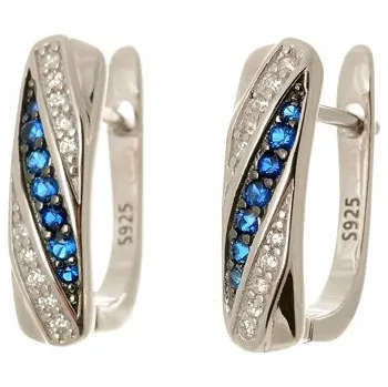 Náušnice Stříbrné náušnice se spinely a čirými zirkony STNAU0962F