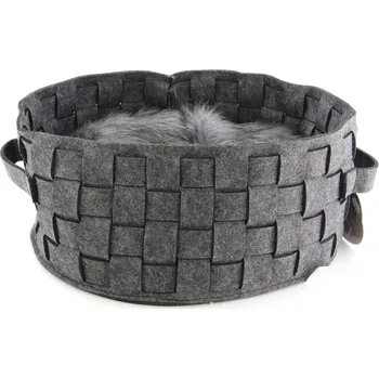 ROSEWOOD Plstěný Pelíšek SILVER FELT & FUR, stříbrně šedý