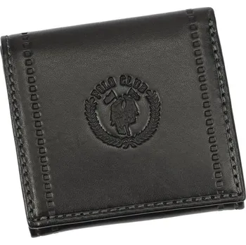 Peněženka Malá černá kožená peněženka Harvey Miller Polo Club 1725 146