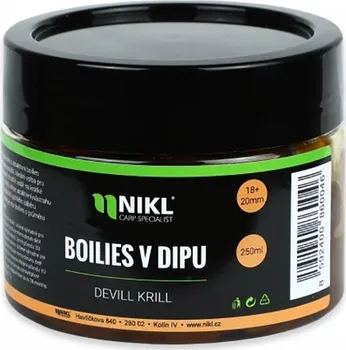 Boilies Nikl Boilies v dipu 18 + 20 mm/250 g