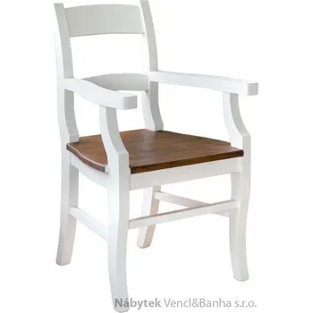 Jídelní židle dřevěná rustikální stylová jídelní židle z masivního dřeva borovice Mexicana D20bíla/med euromeb