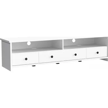 Televizní stolek Eoshop RTV stolek Oriental, bílá, lamino