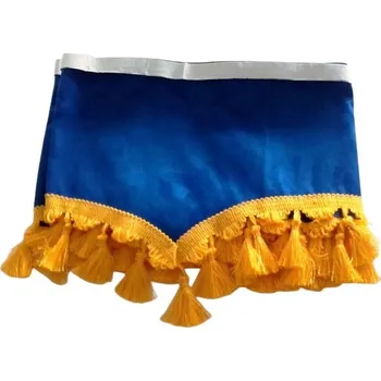 Stínítko do auta Přední záclonka univerzální, modrá a žluté střapce