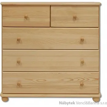 Ložnice Drewmax Dřevěná komoda, prádelník z masivního dřeva borovice KD109 Pacyg