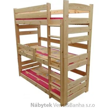 Dětská postel patrová dřevěná postel masivní Superior chalup