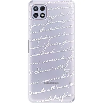 Pouzdro na mobilní telefon Odolné silikonové pouzdro iSaprio - Handwriting 01 - white - Samsung Galaxy A22 5G