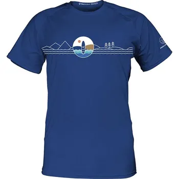 Tričko pánské PADDLEBOARDING BLUE lycra krátký rukáv - velikost: XS
