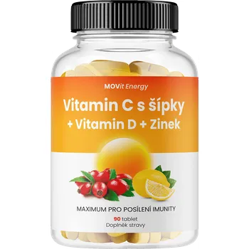 MOVit Energy Vitamin C s šípky + Vitamin D + Zinek Premium