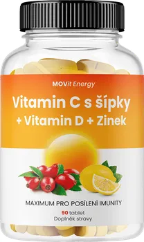 MOVit Energy Vitamin C s šípky + Vitamin D + Zinek Premium