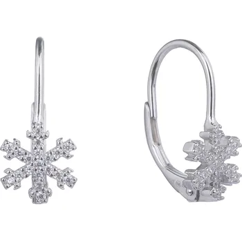 Náušnice BEALIO BEALIO Stříbrné náušnice VLOČKA 03-09632-0732 bílá