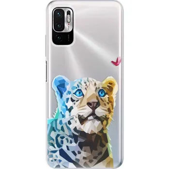 Pouzdro na mobilní telefon Odolné silikonové pouzdro iSaprio - Leopard With Butterfly - Xiaomi Redmi Note 10 5G