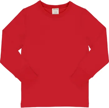 Dívčí tričko Dětské triko s dlouhým rukávem Tmavě červená - RUBY Maxomorra Velikost: 92/98