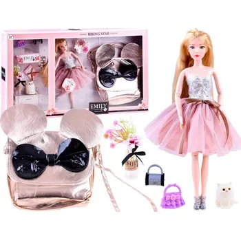 Panenka Emily s doplňky a kabelka růžovo-zlatá