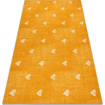 Koberec Balta Dětský kusový koberec HEARTS Srdíčka Žlutý Rozměr: 100x150 cm