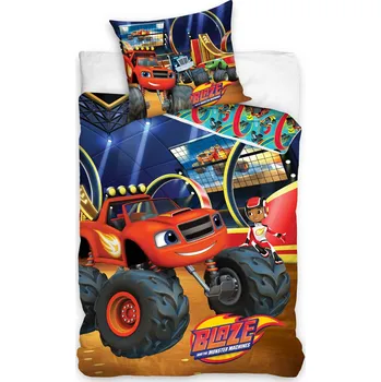 Povlečení Carbotex Plamínek a Čtyřkoláci Aréna 140 x 200, 70 x 90 cm zipový uzávěr