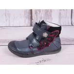 D.D.step Celoroční kožené boty obuv D. D. step A049-940 kotníkové šedočerné s motýlem a kytičkou velikost: 36