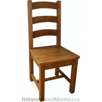 Jídelní židle dřevěná rustikální stylová jídelní židle z masivního dřeva borovice Mexicana D24med/vosk euromeb