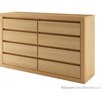 Ložnice Drewmax Dřevěná buková komoda, prádelník z masivního dřeva buk KD406 Pacyg
