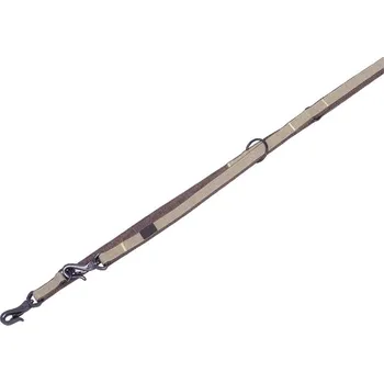Vodítko pro psa Nobby LINEN DELUXE vodítko nylon hnědá M-L 200cm 25mm