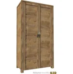 Moderní dvoudveřová šatní skříň Nevada S2D Gala