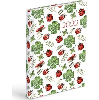 MFP D801 Lamino A5 denní 2022 čtyřlístek s beruškou Diář MFP D801 Lamino A5 denní 2022 čtyřlístek s beruškou