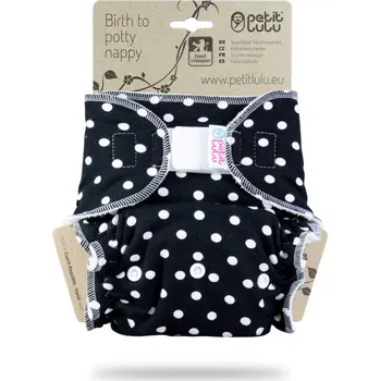 Plenkové kalhoty Petit Lulu s.r.o. Puntíky velké (černá) - kalhotková plena sz