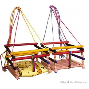 Dětská houpačka Dřevěná dětská houpačka bez polstrování drewfilip 155b