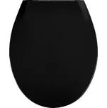 Černé WC sedátko se snadným zavíráním Wenko Kos, 44 x 37 cm ID_1015248