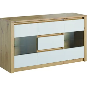 Komoda Eoshop Komoda Kypr D2K, bílá / dub artisan, lamino
