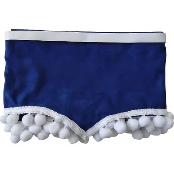 Stínítko do auta Přední záclonka univerzální, modrá barva a bílé bambule