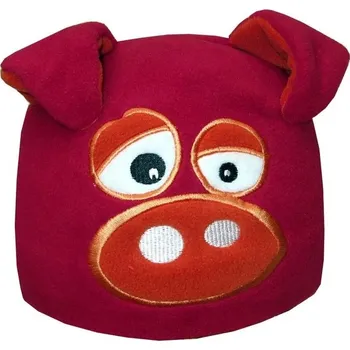 Čepice Dětská zimní čepice Mess CP575 prasátko červené
