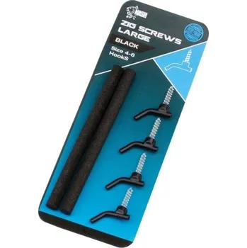 NASH - Rovnátka Zig Screws černá vel. L 4 ks