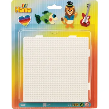 Dětské navlékací korálky Hama Podložka na zažehlovací korálky - napojovací čtverec 4ks