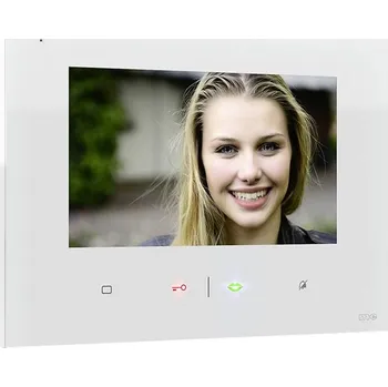 Domovní zvonek m-e modern-electronics VDV-807 kabelový domovní video telefon vnitřní jednotka, bílá, 41268