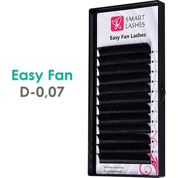 Umělé řasy Easy Fan - D - 0.07