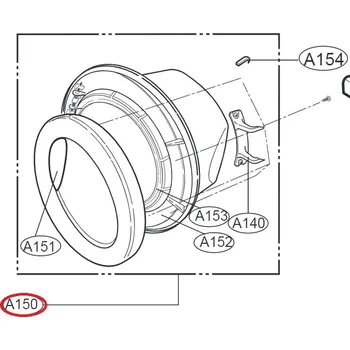 Originální komplet dveří 3581EN1002Q pro pračku LG